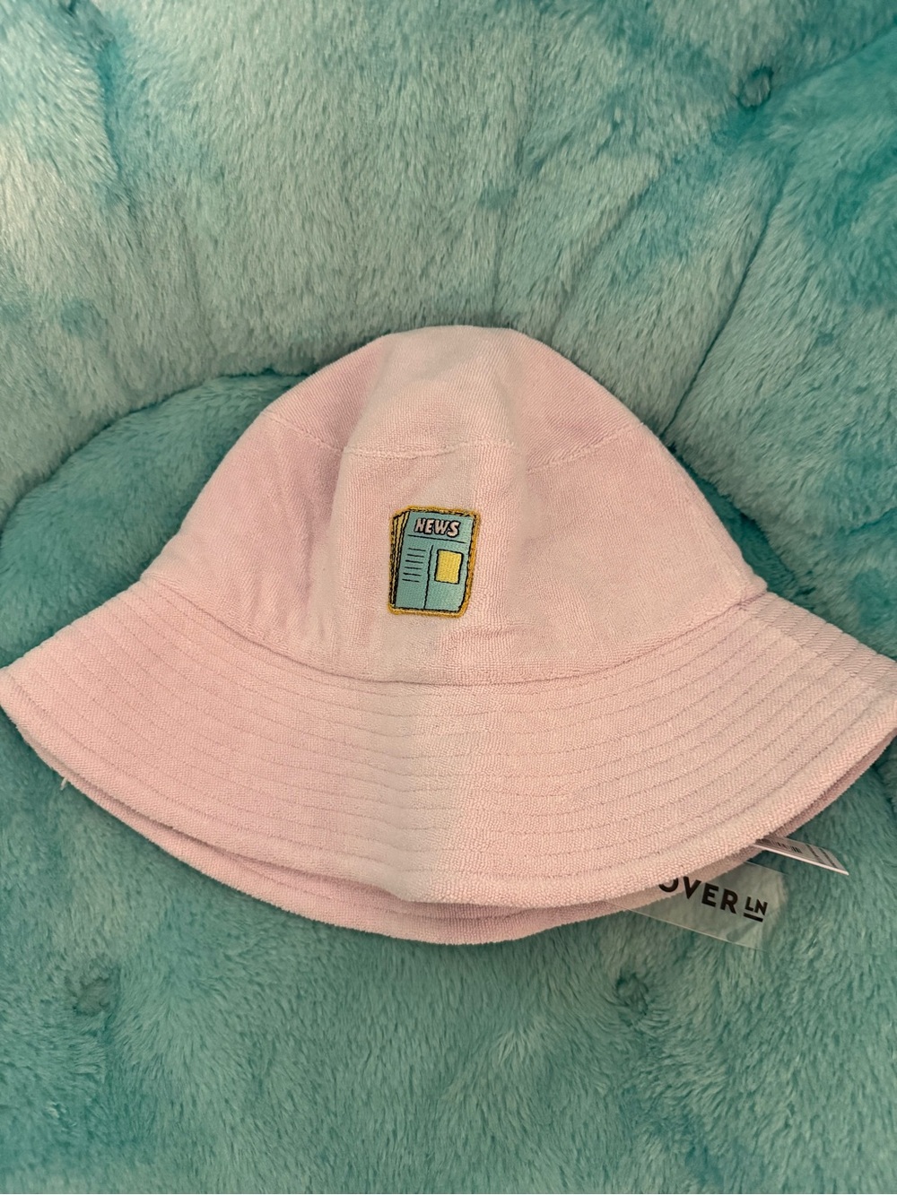 Stoney Clover Lane Mermaid Terry Bucket Hat in Jellyfish with News Patch